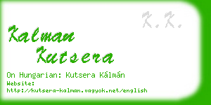 kalman kutsera business card